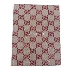 Gucci Notebook Scrapbook Unisex OS Beige Burgundy GG Monogram Yuko Higuchi Art